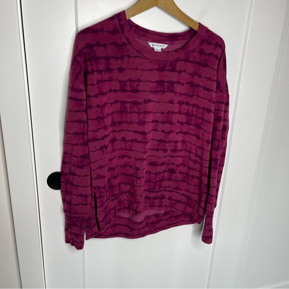 Athleta Coaster Lux Tahiti Pink Printed Soft & Stretchy Sweatshirt Size Small - Picture 2 of 7